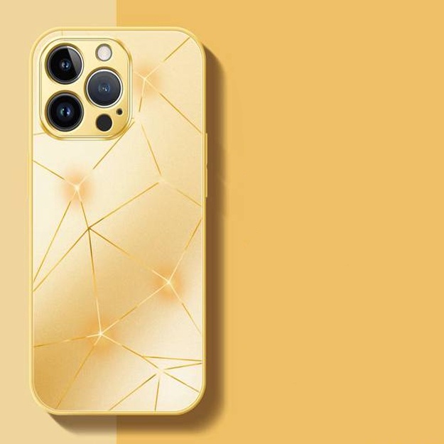 Yaltiroq naqishli smartfo‘nlar uchun himoya g‘iloflari ART 021561110 iPhone Xs Sariq