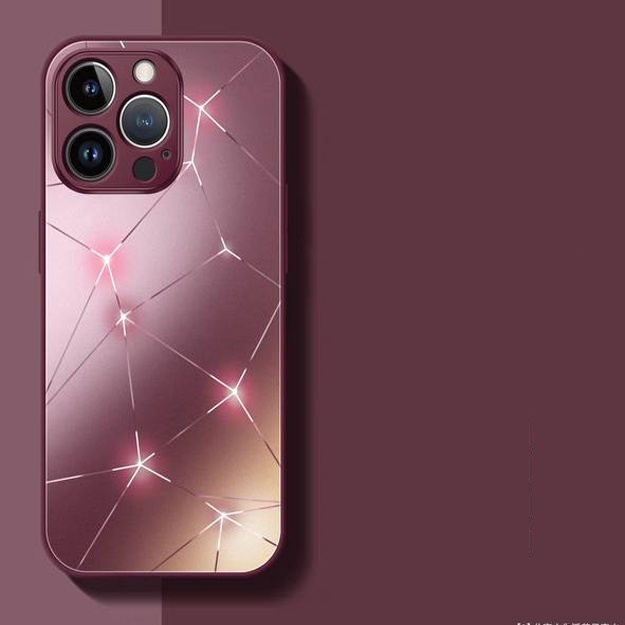 Yaltiroq naqishli smartfo‘nlar uchun himoya g‘iloflari ART 021561110 iPhone 13 Pro Max To‘q qizil