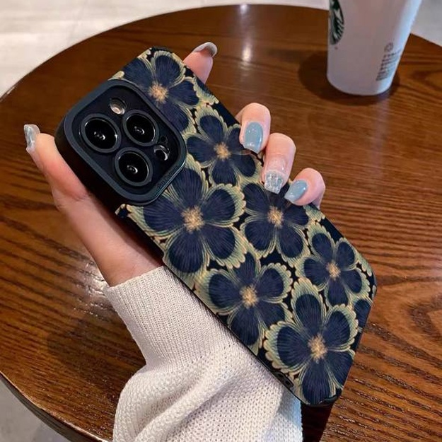 Smartfo‘nlar uchun gul naqishli g‘iloflar ART 16454444 iPhone 12 Pro Binafsha rang