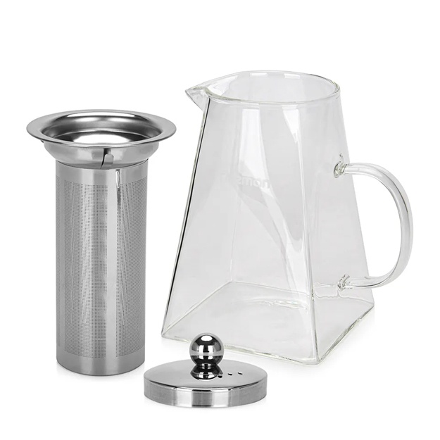 Po‘lat filtrli issiqqa chidamli shisha choynak Fissman 950 ml
