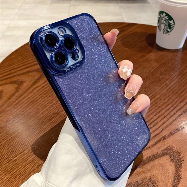 Защитный чехол для смартфонов с блёстками АРТ 14014014 Синий iPhone 13
