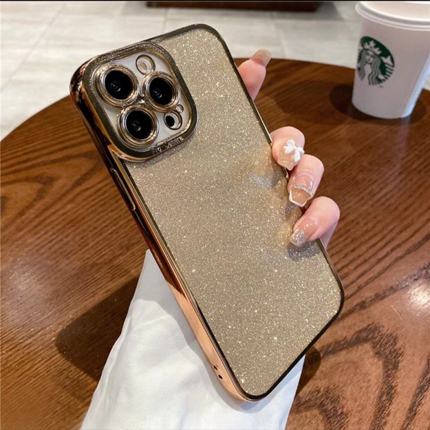 Защитный чехол для смартфонов с блёстками АРТ 14014014 iPhone 12 mini Желтый