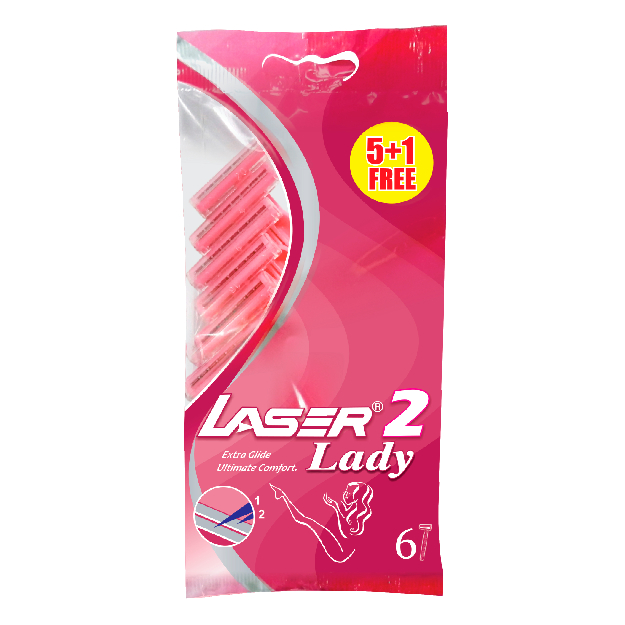Ayollar uchun bir martalik ustara Laser 2 lady 6 dona