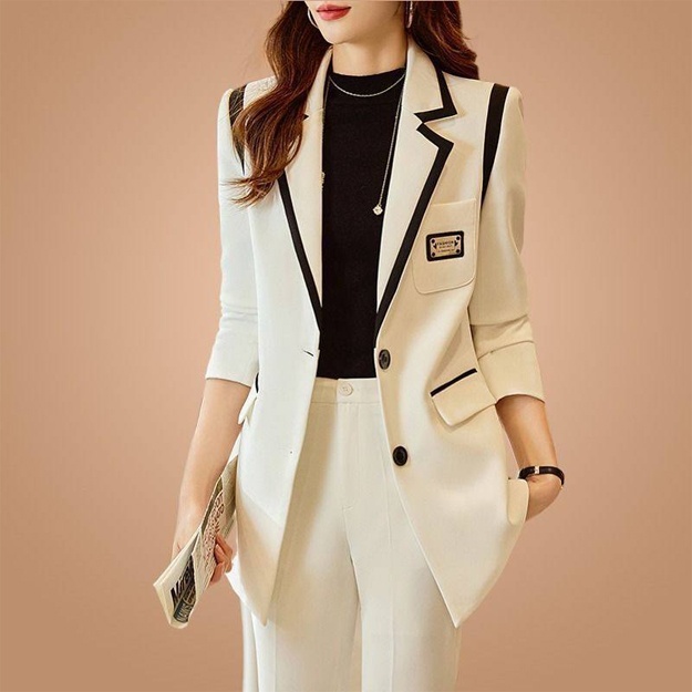 Rasmiy ofis ayollar kostyumi ART 44165 Oq 2XL