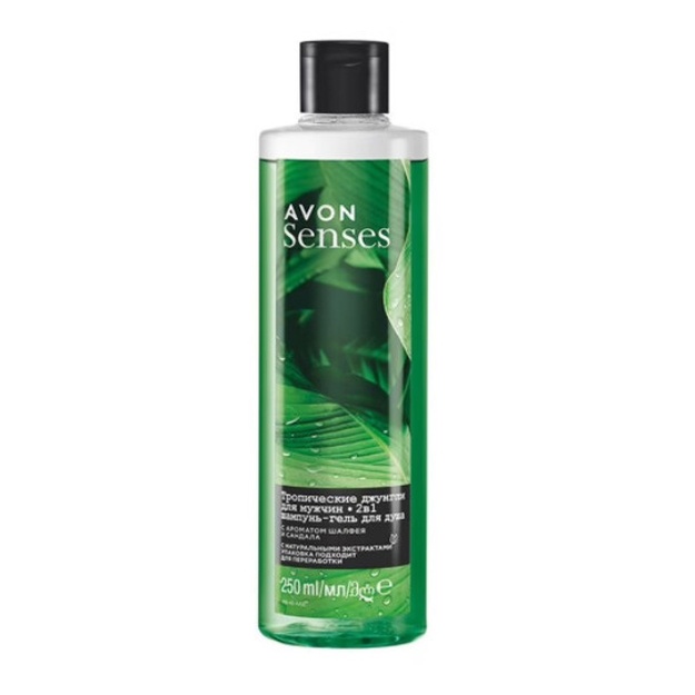 Erkaklar uchun shampun-dush geli Avon Senses 250 ml
