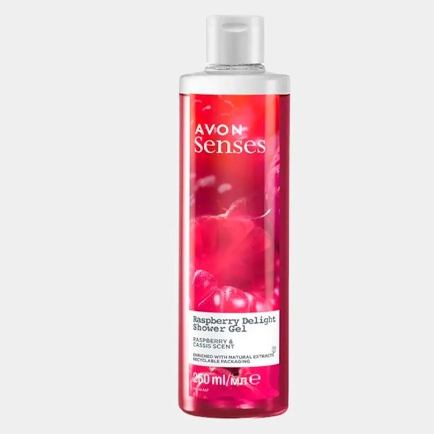 Dush uchun gel Avon Senses Malinovoe udovolstvie 250 ml