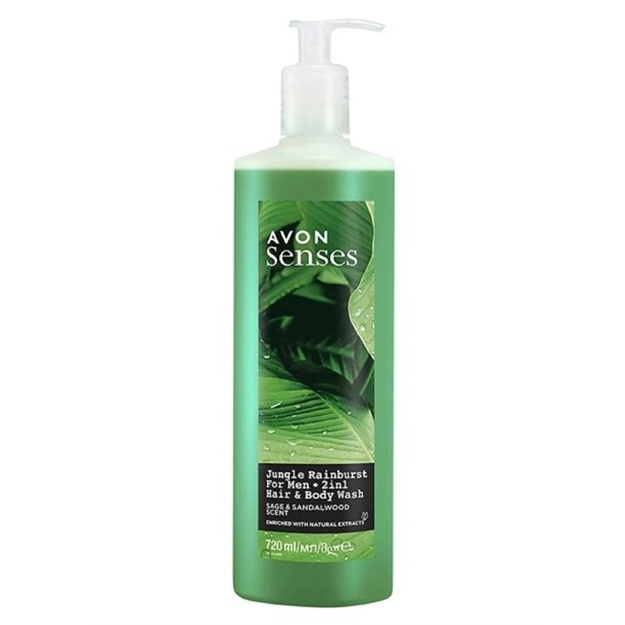 Erkaklar uchun shampun-dush geli Avon Senses 720 ml