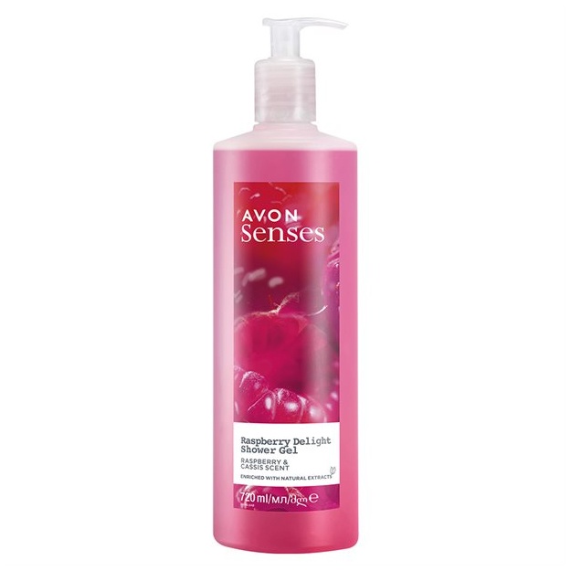 Dush uchun gel Avon Senses Malinovoe udovolstvie 720 ml