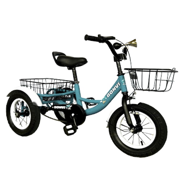 Bolalar uchun savatli uch g‘ildirakli velosiped VL-105 Turkuaz rang 16