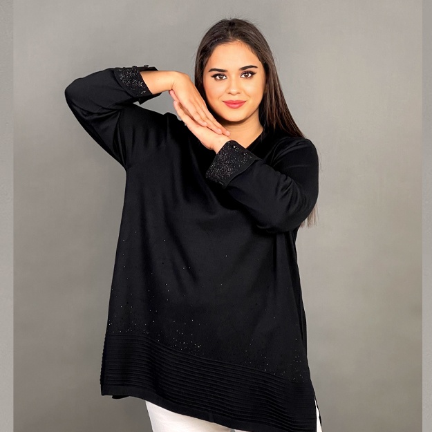 Ayollar Tunikasi ART 9-6202 Qora oversize 58