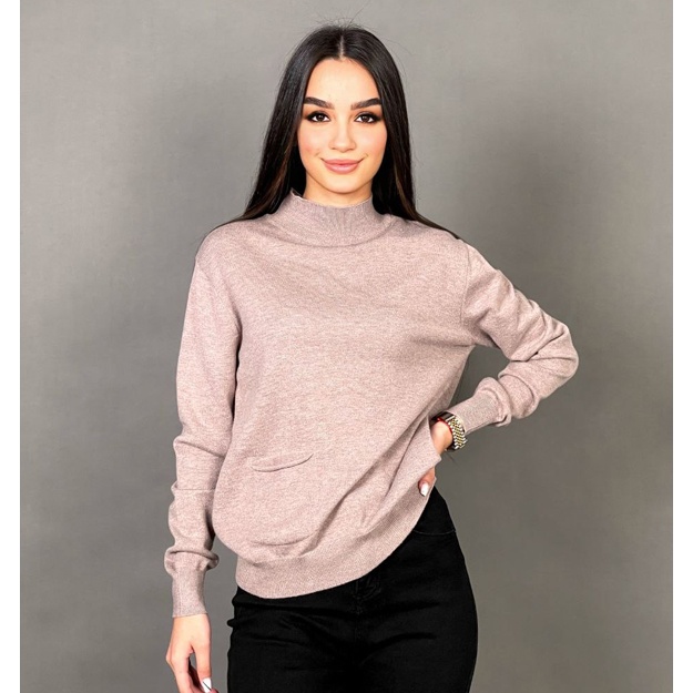 Bo‘yinli Sviter ART T1012 44 molochniy