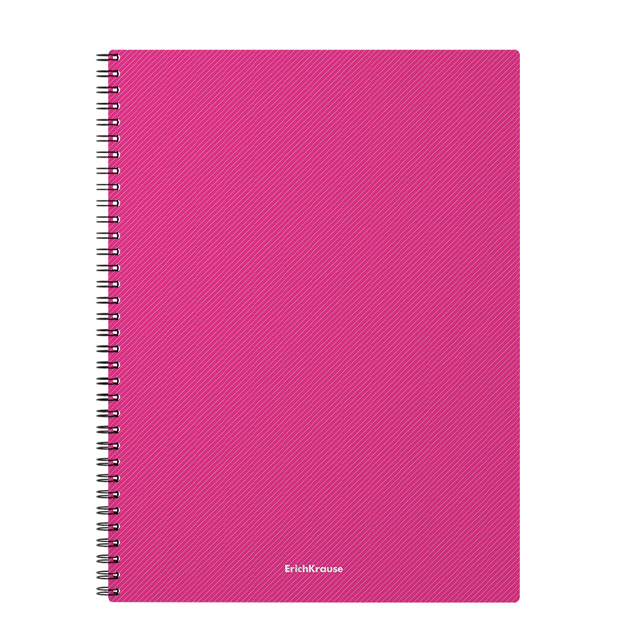 Тетрадь общая с пластиковой обложкой на спирали ErichKrause Glance Vivid, ассорти, А4, 80 л (53144) Красный