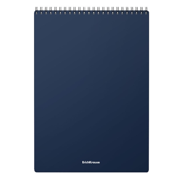 Spiralda plastik qopqoqli daftar ErichKrause Classic, assorti, A4, 60 list, kletka (49676) tyomno-siniy