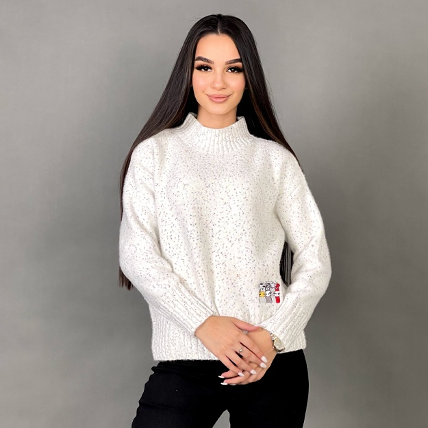 Ayollar sviteri ART S516 Qaymoq rang