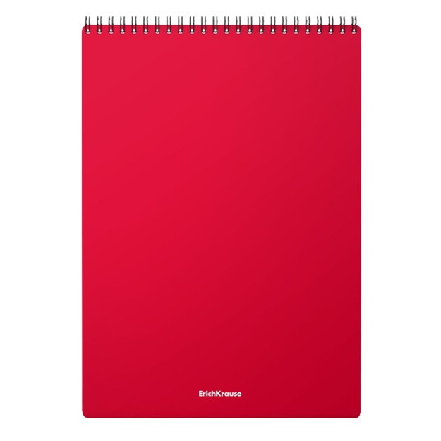 Spiralda plastik qopqoqli daftar ErichKrause Classic, assorti, A4, 60 list, kletka (49676) Qizil