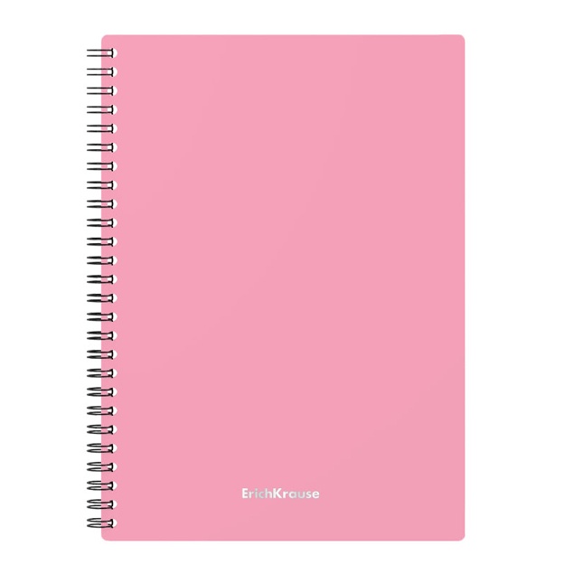 Тетрадь общая с пластиковой обложкой на спирали ErichKrause Pastel, ассорти, А5, 80 л (50163) Розовый