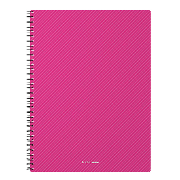Spiralda plastik qopqoqli umumiy daftar ErichKrause Glance Vivid, assorti, A4, 80 list (53145) Qizil