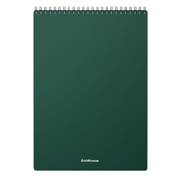 Spiralda plastik qopqoqli daftar ErichKrause Classic, assorti, A4, 60 list, kletka (49676) yashil