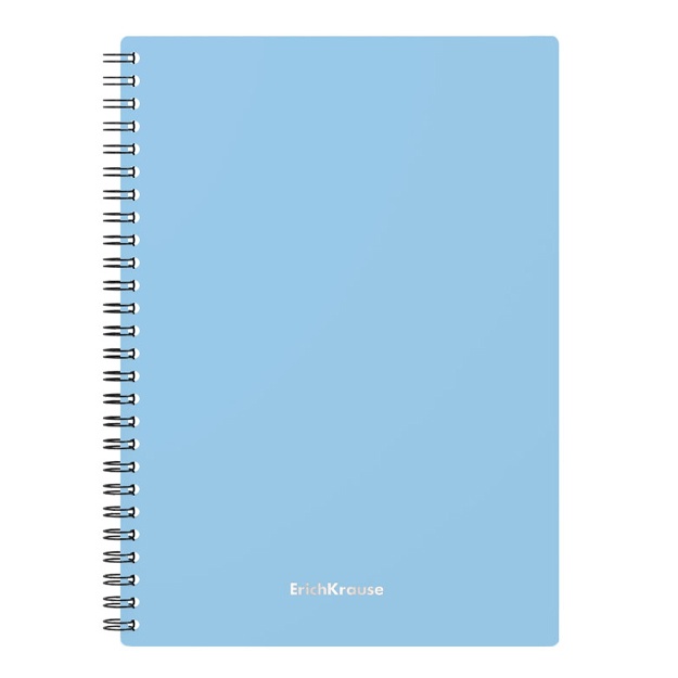 Тетрадь общая с пластиковой обложкой на спирали ErichKrause Pastel, ассорти, А5, 80 л (50163) Голубой