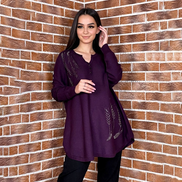 Ayollar kiyimi tunika 9-8691 siyoh rang 60