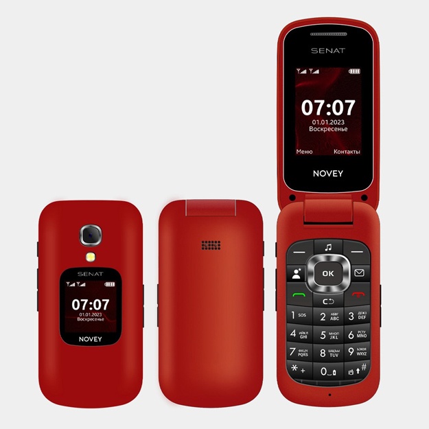 Mobilniy telefon NOVEY Senat, SG1 GSM Qizil