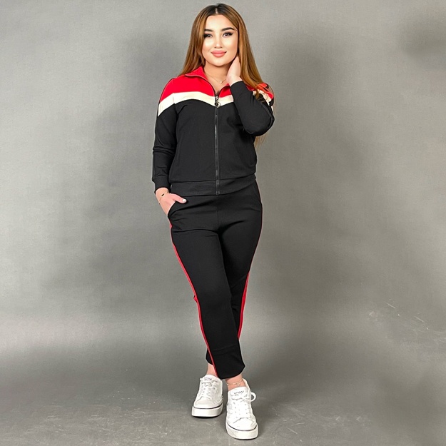 Ayollar uchun ikki qismli kiyim ART 7213 qizil 4XL