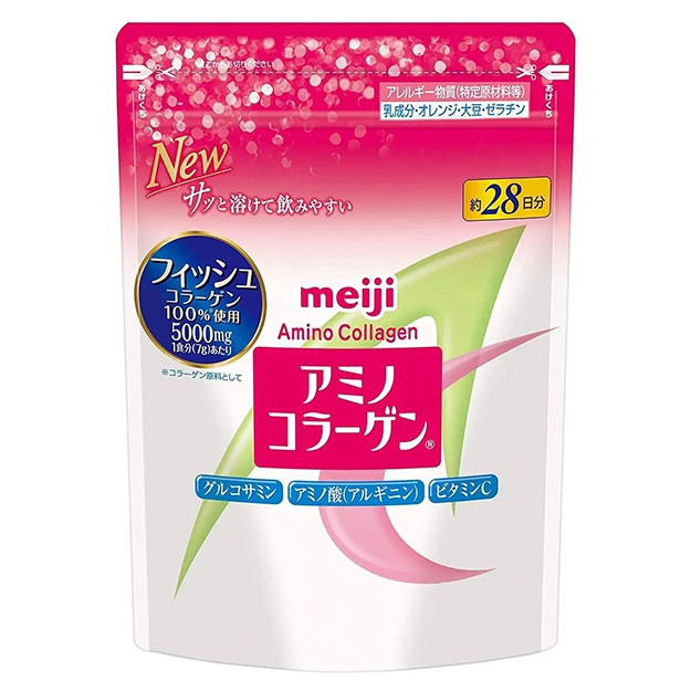 Past molekulyar amino kollagen Meiji Amino Collagen 5000 mg