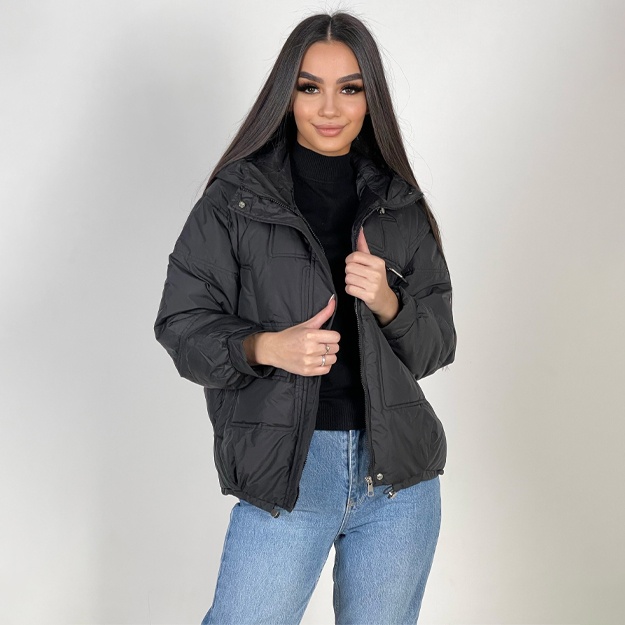 Женская куртка АРТ 2201 черный XXL