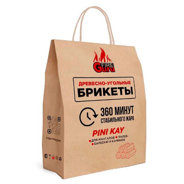 Ko‘mir briketi Fire Guru Standard 2 kg
