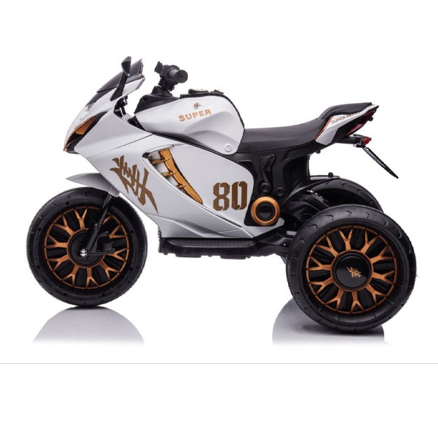 Bolalar elektr motottsikli, uch g‘ildirakli velosiped DD004A oq