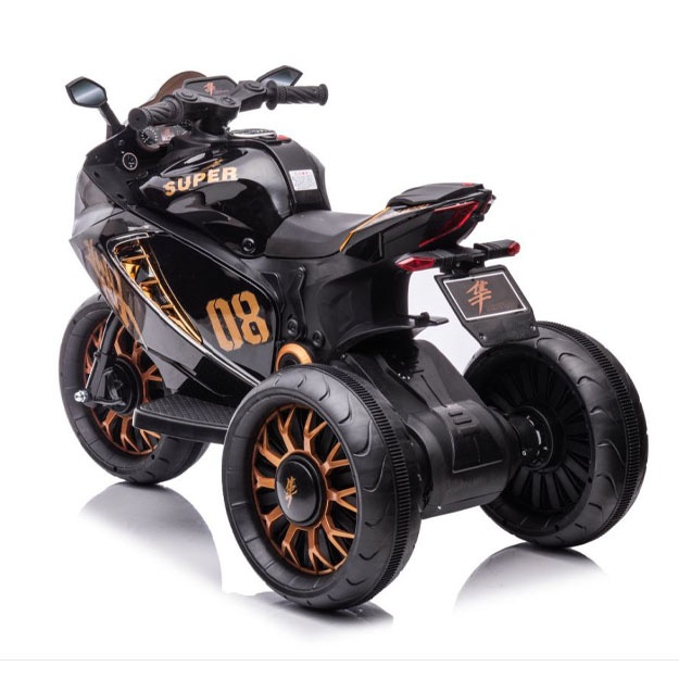 Bolalar elektr motottsikli, uch g‘ildirakli velosiped DD004A qora