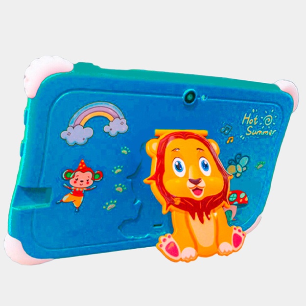 Bolalar plansheti CCIT Kids Tablet x Combo, quloqchinlari bilan Moviy