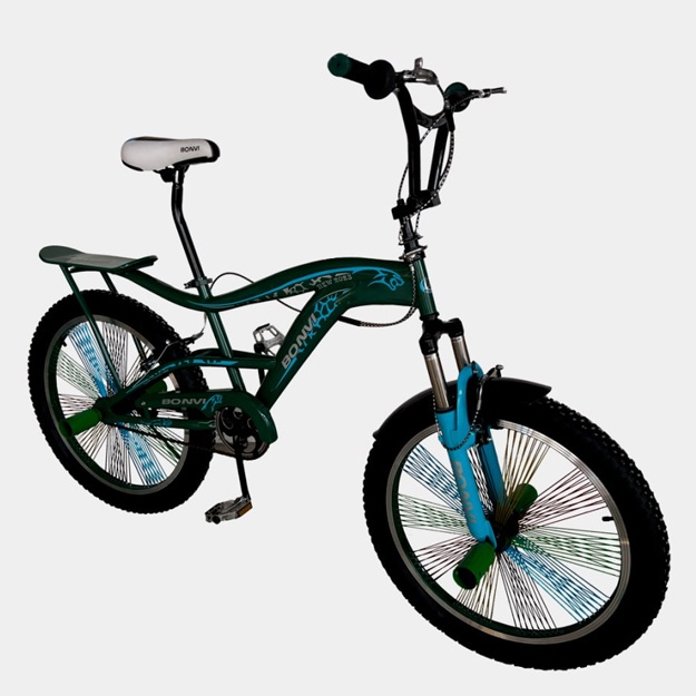 Velosiped 24 BMX amartizator VEL-114 To‘q kok-yashil