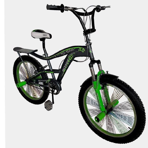 Velosiped 24 BMX amartizator VEL-114 Qora-yashil