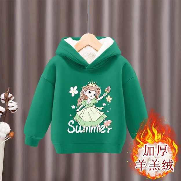 Qizlar uchun bolalar hoodie kiyimlari WM-23 Yashil 90 sm bolaning bo'yi