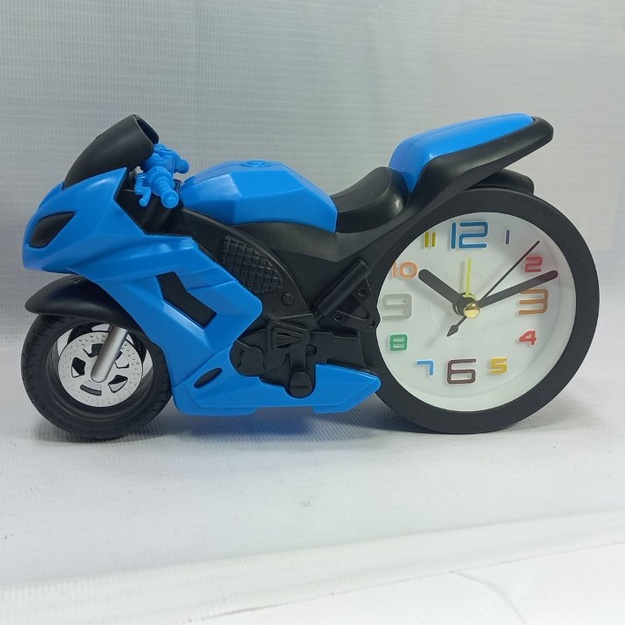 Bolalar stol soati mototsikl 1055 siniy