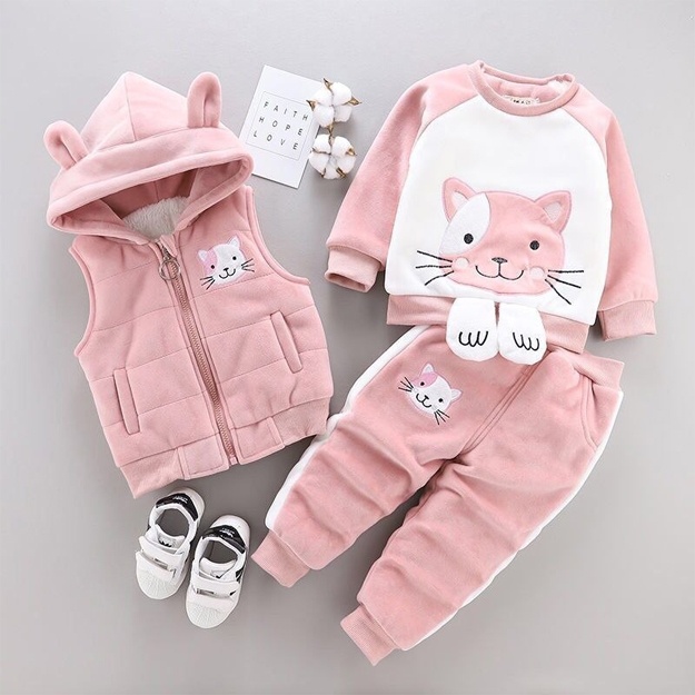 Qizlar uchun qishki kiyimlar Pink-212 80 sm bolaning bo'yi