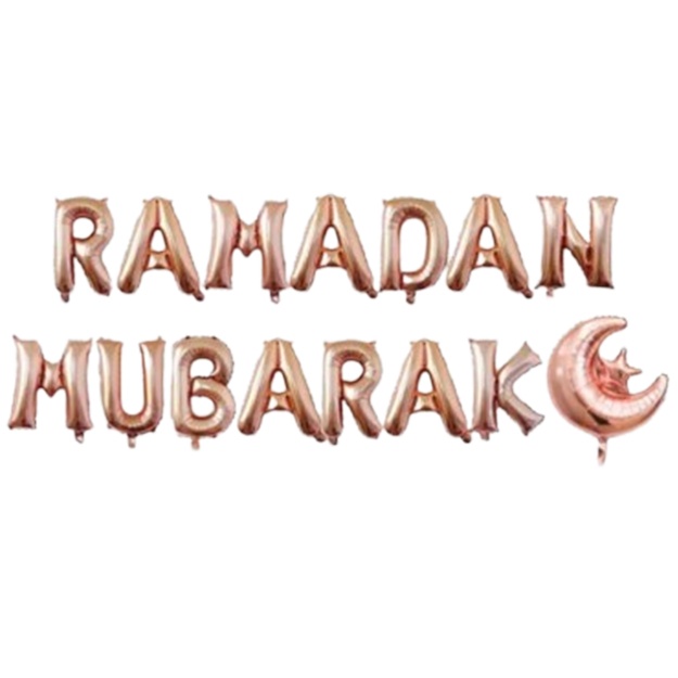"Ramazon Muborak" sharlar to‘plami 15 dona Pushti rang