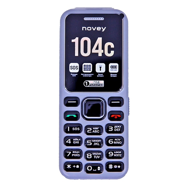 Кнопочный телефон Novey 104C Blue
