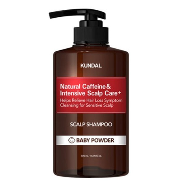 Шампунь Kundal Natural Caffeine & Intensive Scalp Care Shampoo Baby Powder 500ml