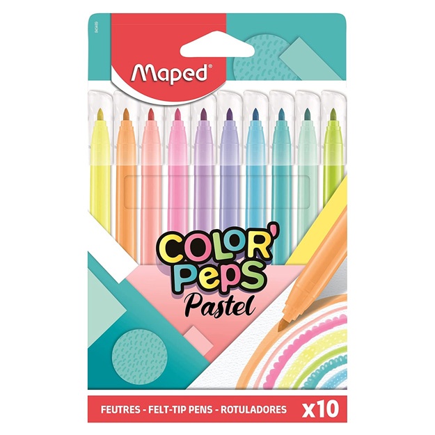 Flomasterlar Maped Color'Peps Pastel 10rang (845469)