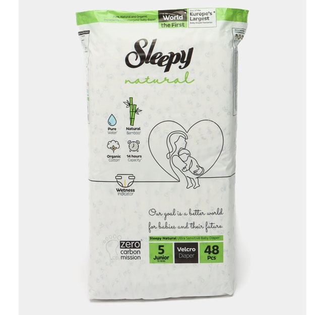 Bolalar tagliklari Sleepy Natural Jumbo, №5, 11-18 kg, 48 dona