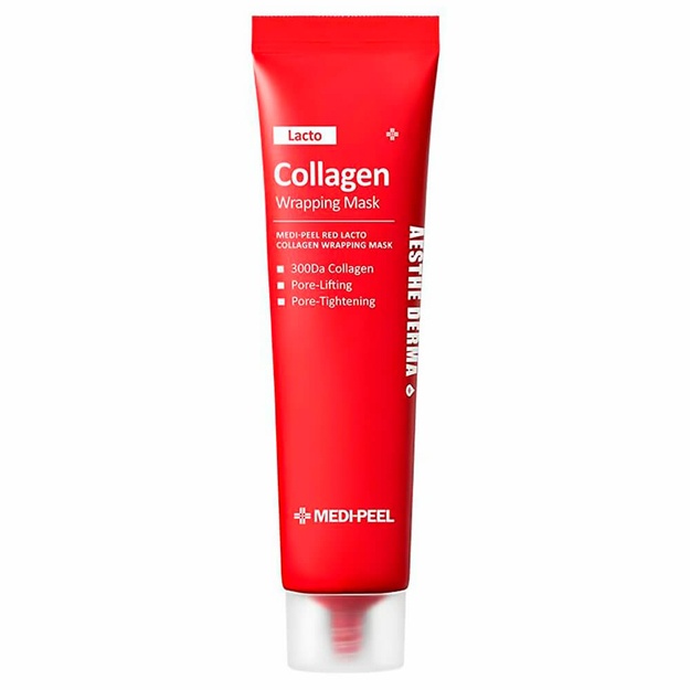 Kollagen Medi-Peel Red Lakto Kollagenli o‘rash niqobi bilan ko‘zalarni toraytiruvchi plyonkali niqob