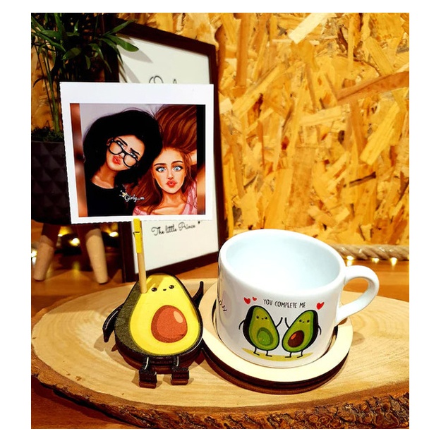 Krujka Best Friends Avocado 3D haykalcha va fotosurat bilan