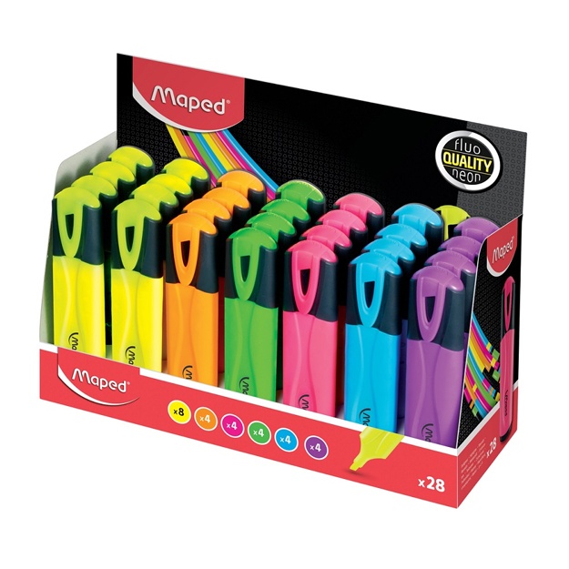 Marker Text Maped (Fluo'peps). displey 28 dona