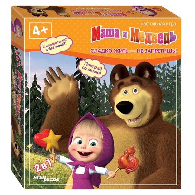 Настольная игра "Сладко жить — не запретишь!" (Маша и Медведь) Step Puzzle 76231
