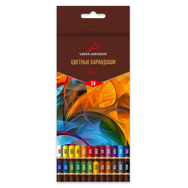 Rangli qalamlar Fine Vista-Artista VFCP-24 24rang