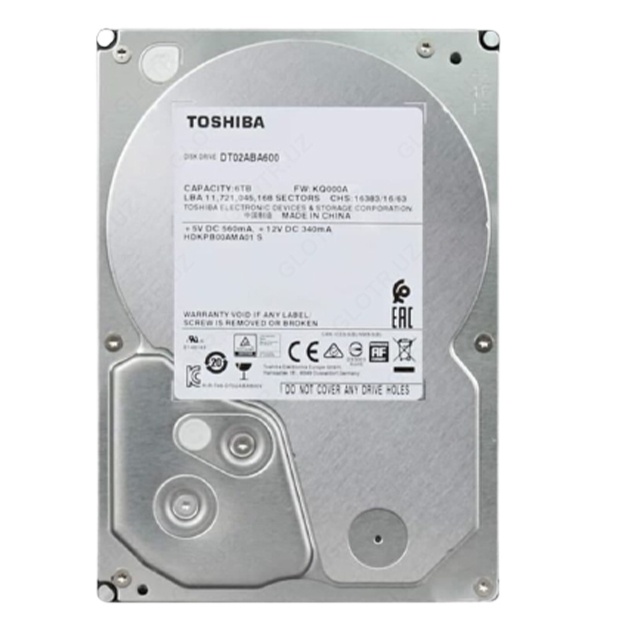 Жёсткий диск HDD 6TB Toshiba DT02ABA600 5400Rpm 128MB buffer Original oem