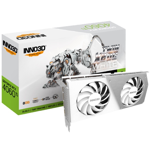Videokarta Inno3D 8GB GeForce RTX 4060 TWIN X2 OC WHITE 128Bit GDDR6
