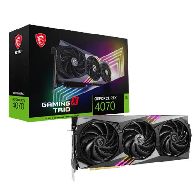 Videokarta MSI 12GB GeForce RTX4070 GAMING TRIO